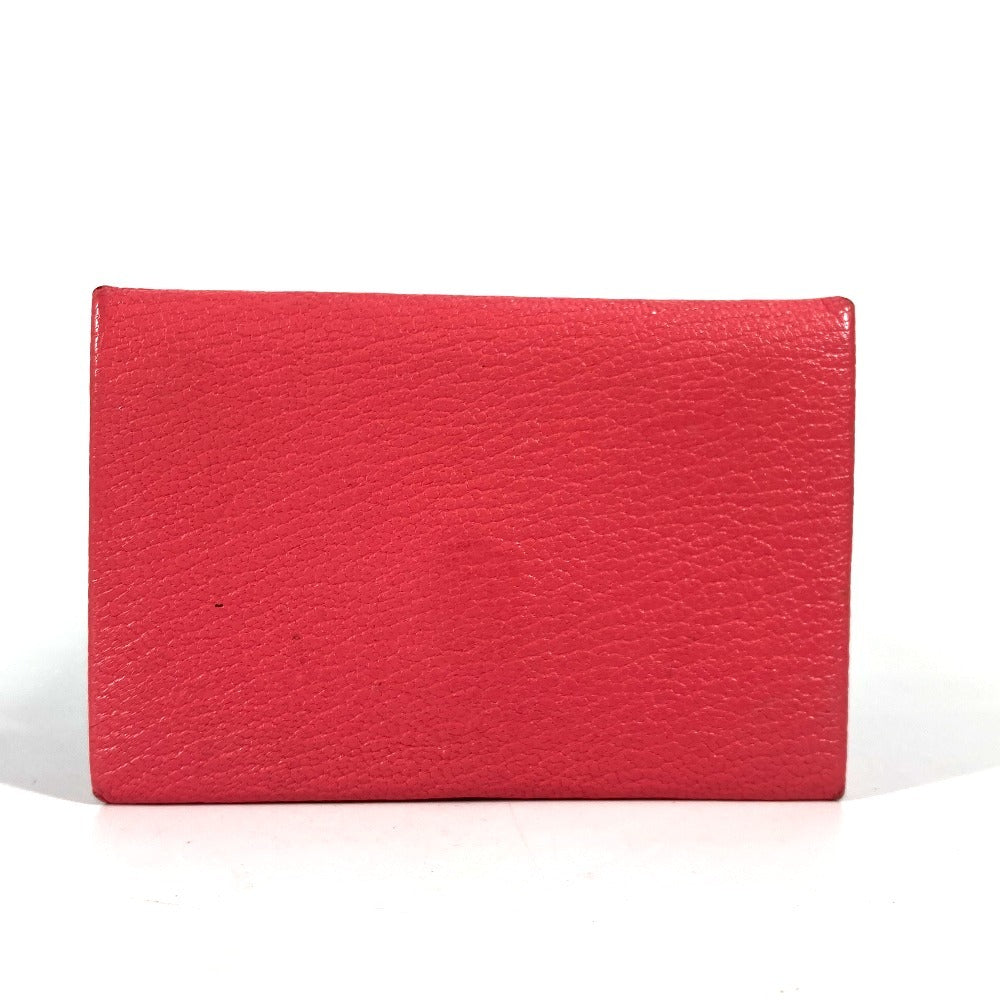 HERMES Card Case Shave pink Calvi unisex(Unisex)