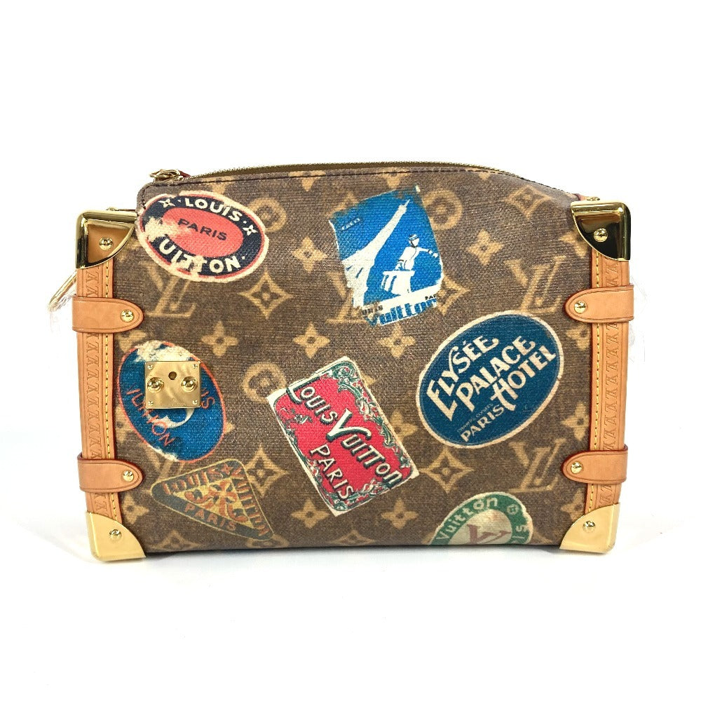 LOUIS VUITTON Shoulder Bag M47085 Leather , Monogram Coated Canvas Brown flight mode Side trunk MM unisex(Unisex)