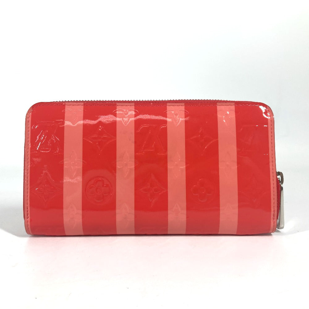 LOUIS VUITTON Long Wallet Purse M58036 Monogram Vernis pink Monogram Vernis Ray Yule Zippy wallet unisex(Unisex)