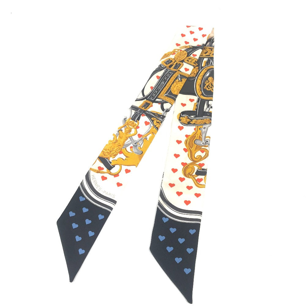 HERMES scarf silk Orange Twilly Twilly