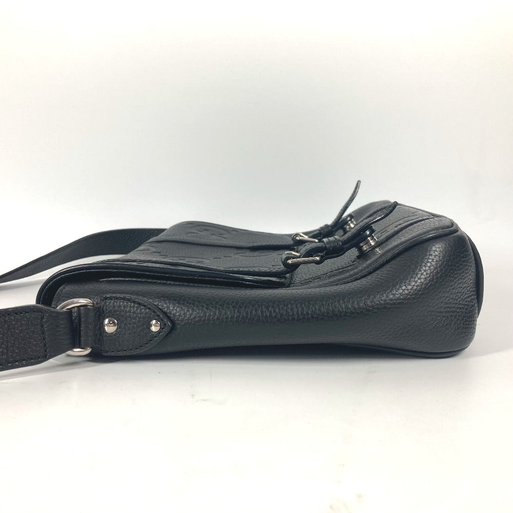 GUCCI Shoulder Bag 760234 leather black GG JUMBO MD Jumbo GG Medium Messenger Bag unisex(Unisex)