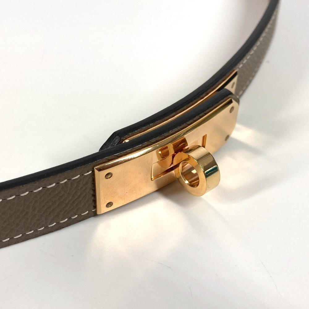 HERMES belt Epsom charcoal Kelly belt Women