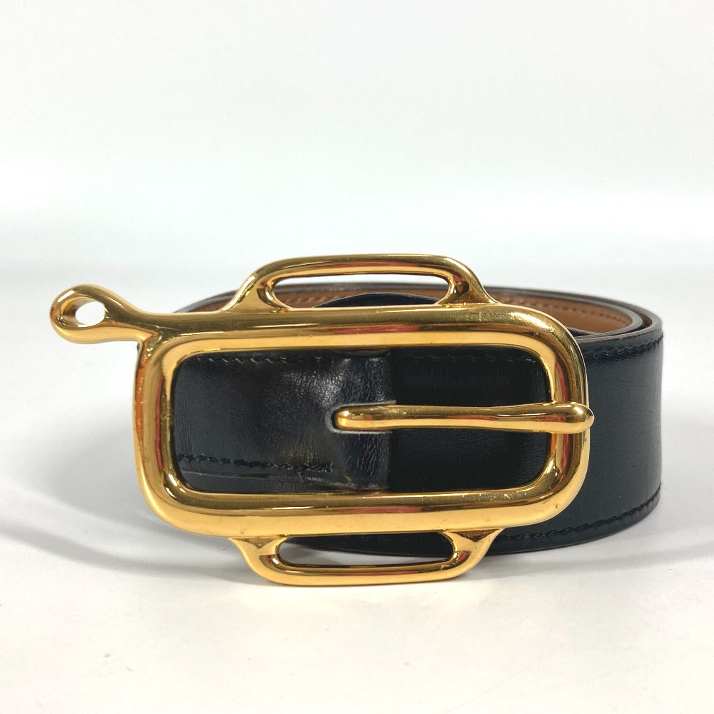 HERMES belt Box scarf black vintage logo