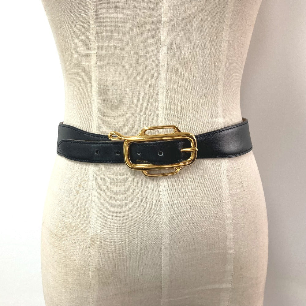 HERMES belt Box scarf black vintage logo