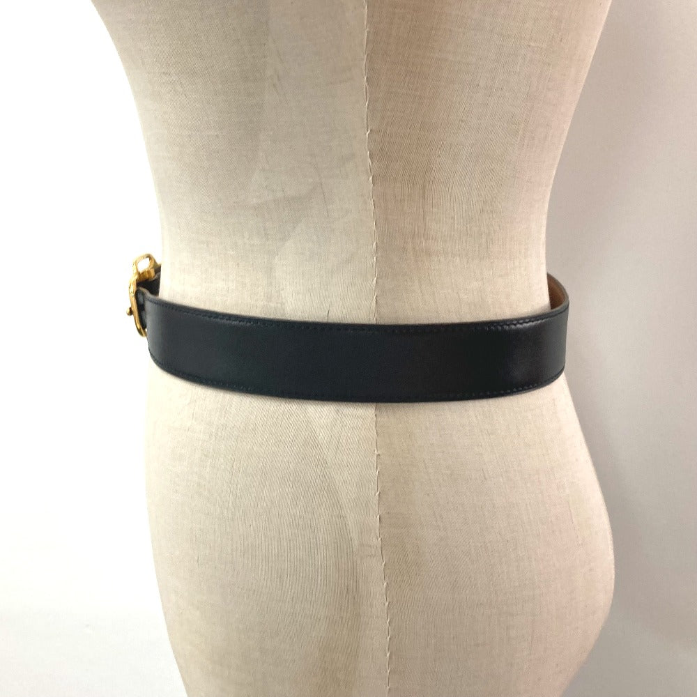 HERMES belt Box scarf black vintage logo