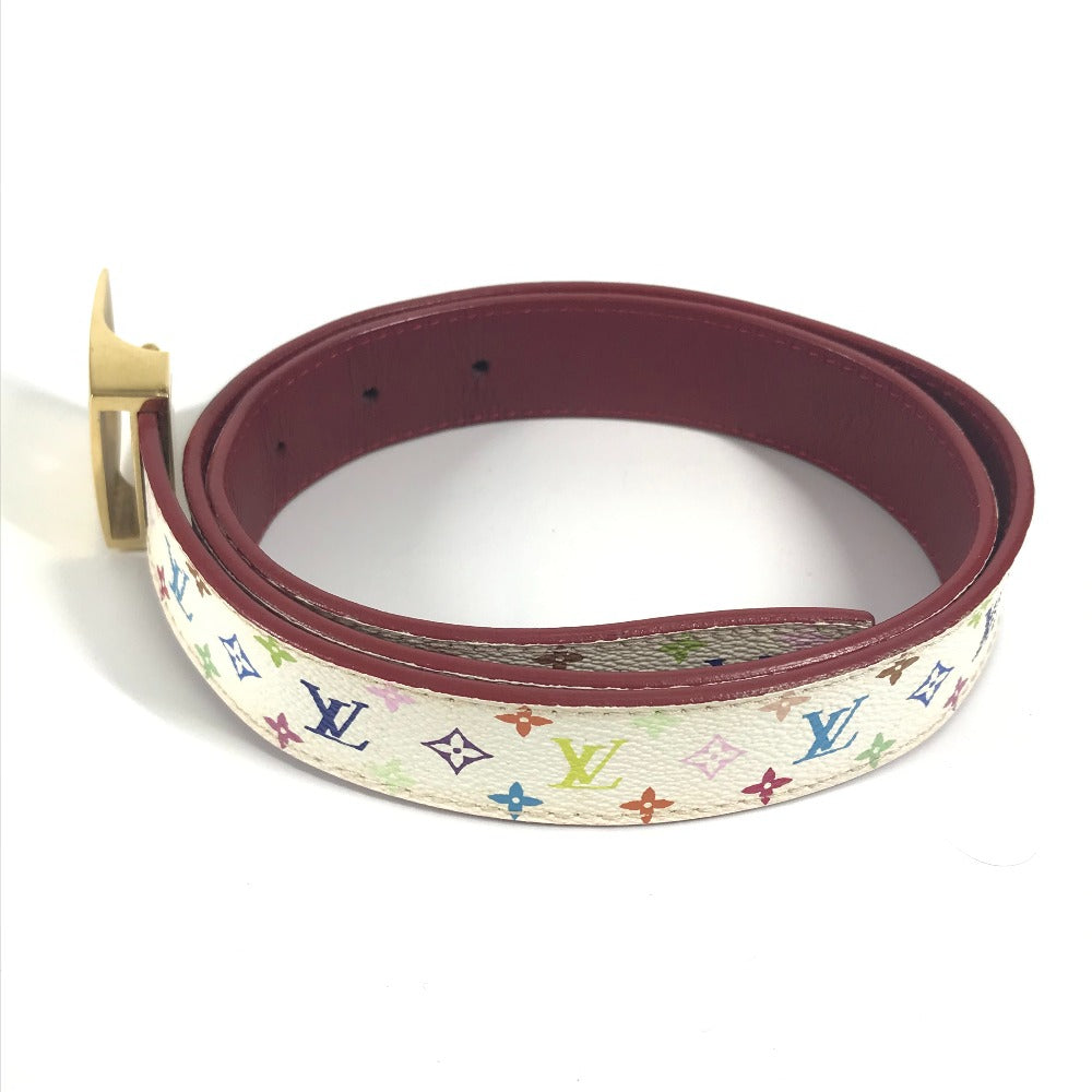 LOUIS VUITTON belt M9682W Monogram multicolor canvas white Monogram multicolor Sun Tulle LV cut Women 80