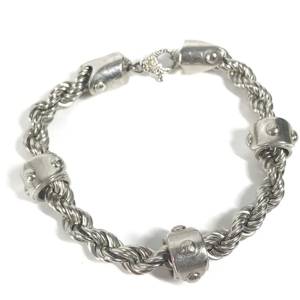 LOUIS VUITTON bracelet M1540L metal Silver 17S LV Rope Bracelet mens