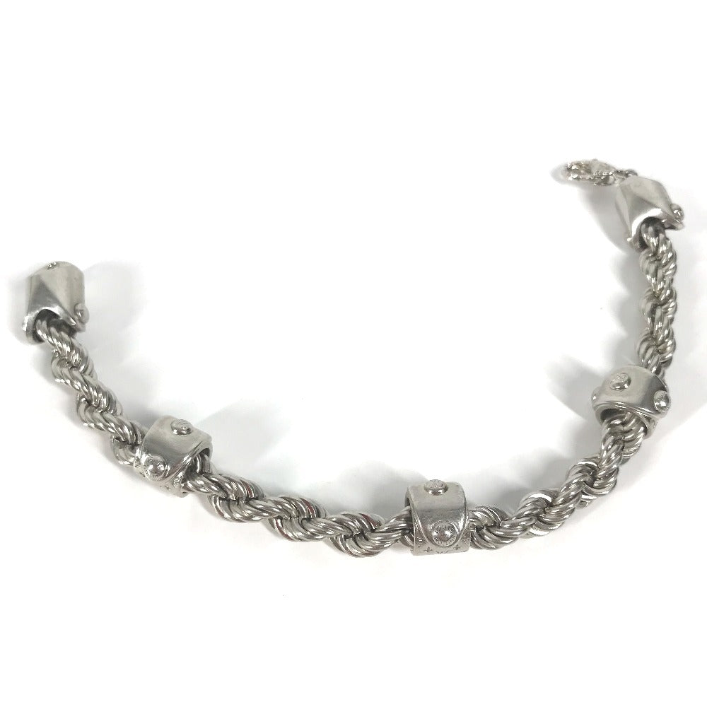 LOUIS VUITTON bracelet M1540L metal Silver 17S LV Rope Bracelet mens