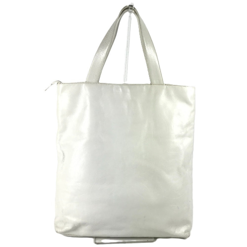 CHANEL Shoulder Bag leather white CC COCO Mark overall logo Women