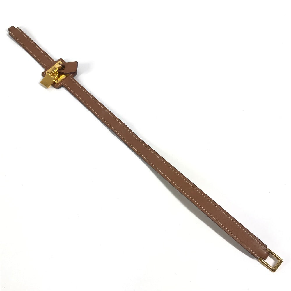 HERMES bracelet Swift Brown O'Kelly Bracelet T3