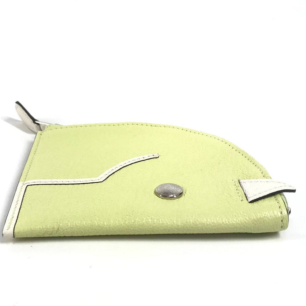HERMES Coin case Shave yellow Horse Cheval Paddock
