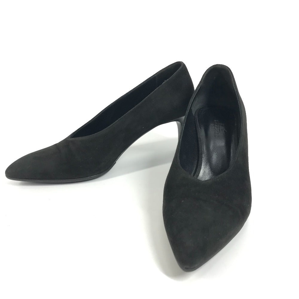 HERMES pumps suede black 36