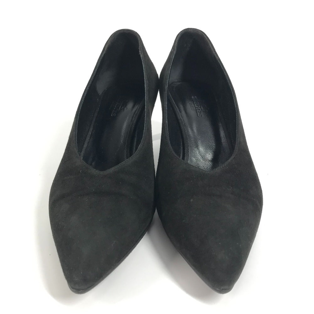 HERMES pumps suede black 36