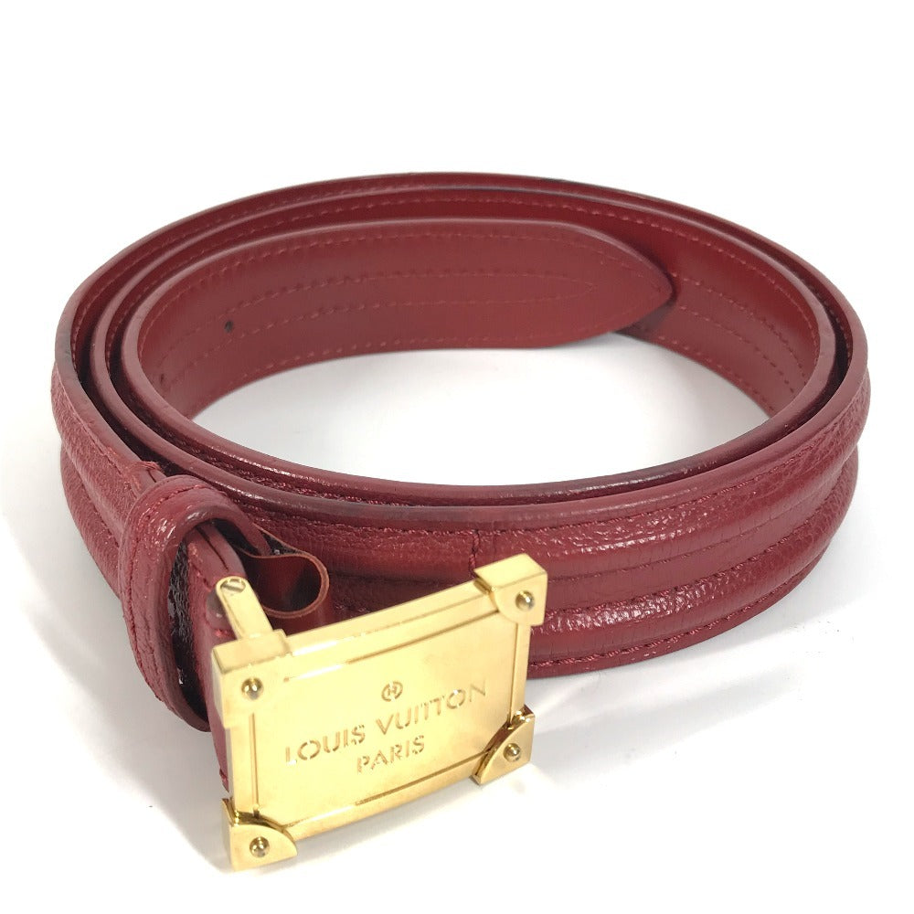 LOUIS VUITTON belt M9816U Suhari leather Red Suhari Santur Pandora 30MM 90