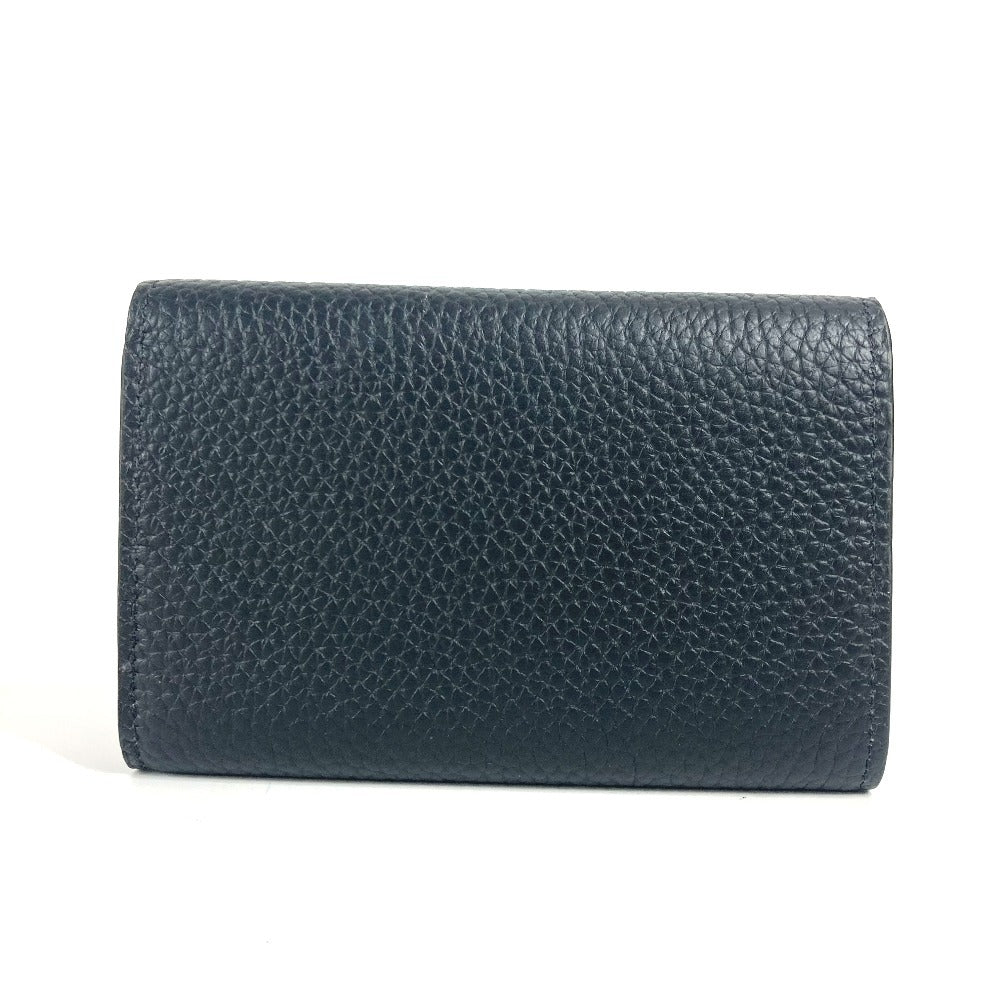 LOUIS VUITTON Trifold wallet M22889 Taurillon Clemence Leather black Takashi Murakami Cherry LV Ã TM Portefeuille Capucines Compact