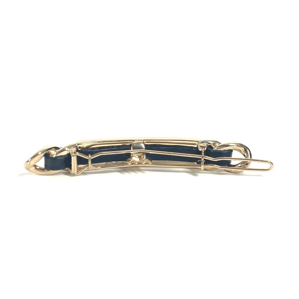 CHANEL Valletta metal black B20B logo rhinestone 85