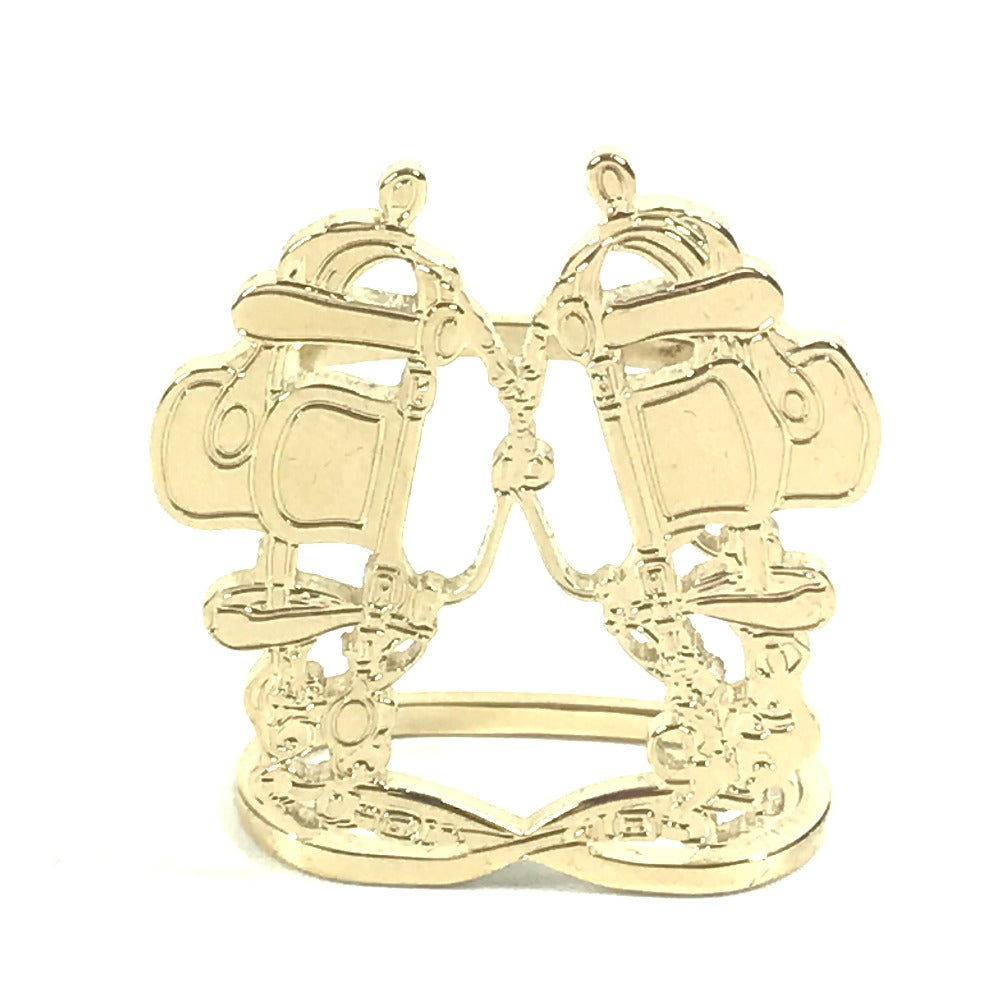 HERMES Scarf ring metal gold Brides de Gala