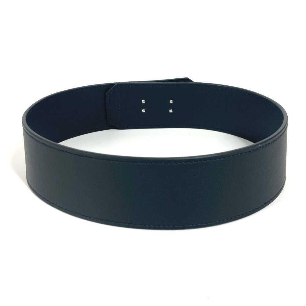 HERMES Necklace leather black Kelly Choker Large