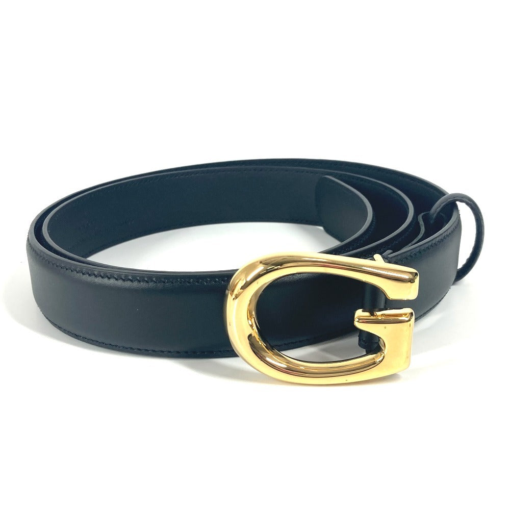 GUCCI belt 655566 leather black G logo buckle 100