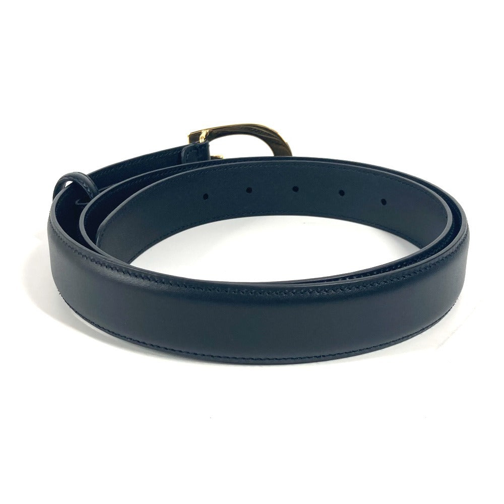 GUCCI belt 655566 leather black G logo buckle 100