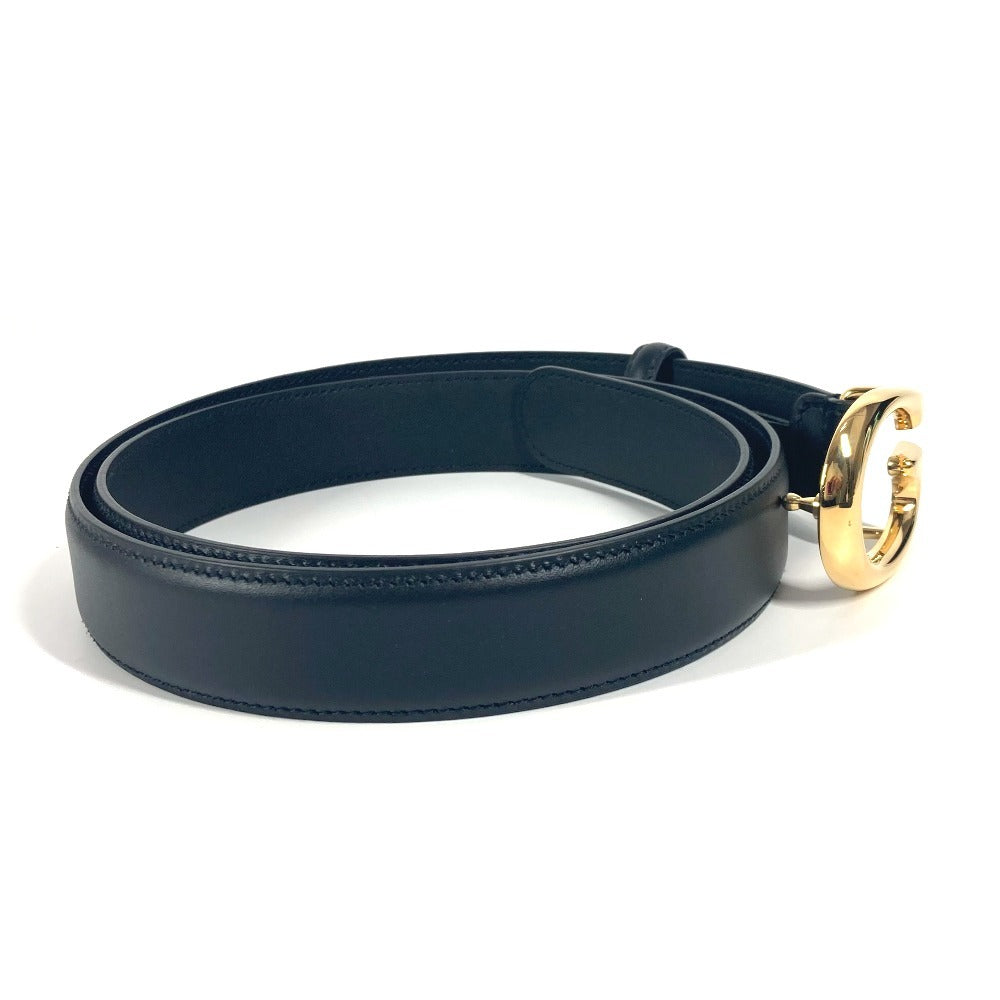 GUCCI belt 655566 leather black G logo buckle 100