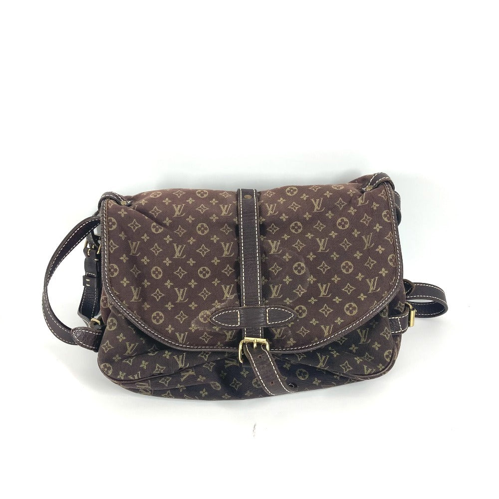 LOUIS VUITTON Shoulder Bag M95227 Monogram Mini-LinCanvas Brown Monogram mini run Saumur 30 Women