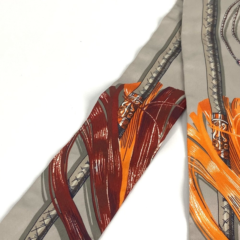 HERMES scarf silk gray Twilly Twilly Twilly