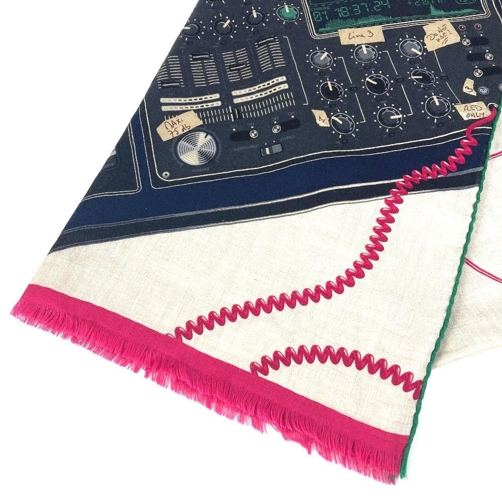 HERMES Stall Silk, Cashmere beige fringe LAST NIGHT Last Night DJ