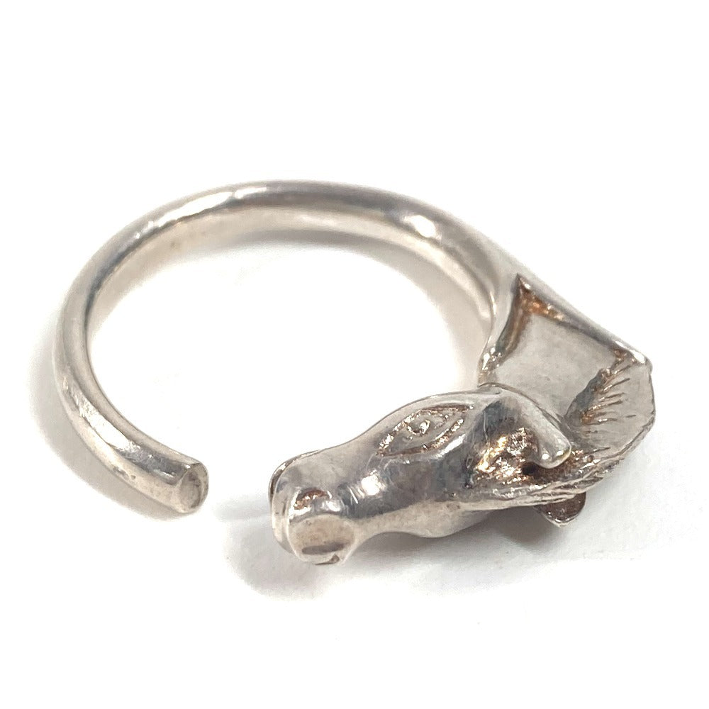 HERMES Ring metal Silver Shuval horse horse