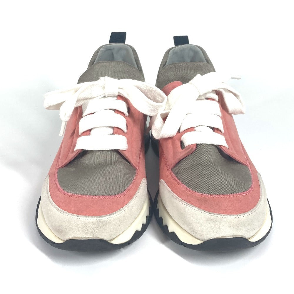 HERMES sneakers suede pink Stadium 35.5