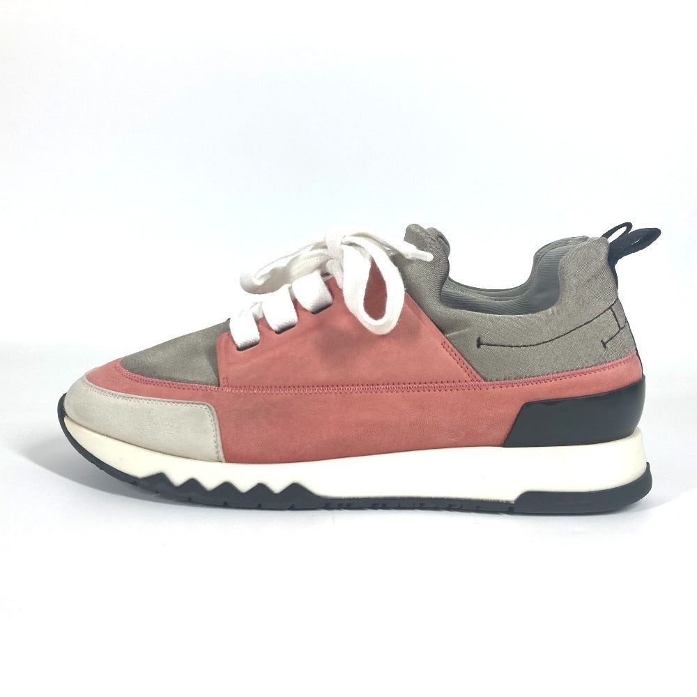 HERMES sneakers suede pink Stadium 35.5