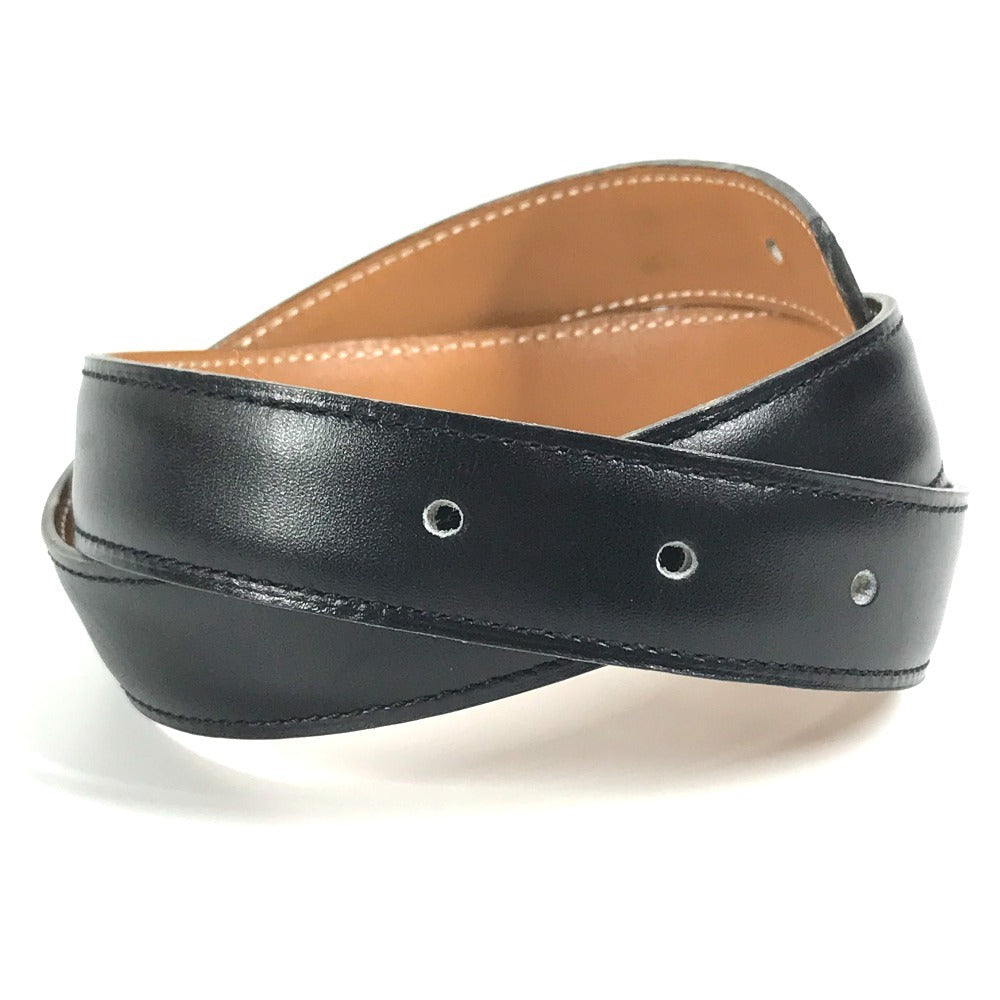 HERMES belt leather black Belt only 65