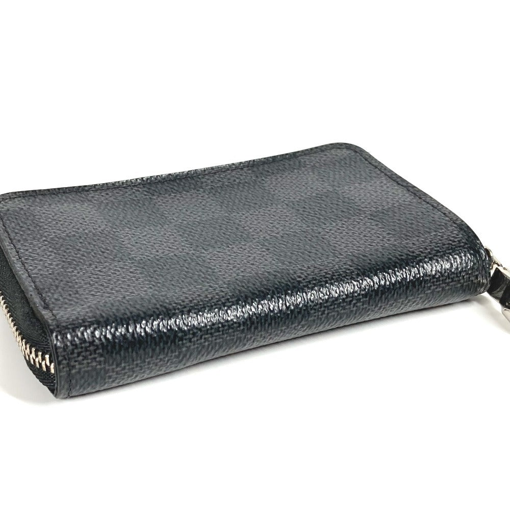 LOUIS VUITTON Coin case N63076 Damier Grafitto Canvas black Damier Grafitte Zip around purse