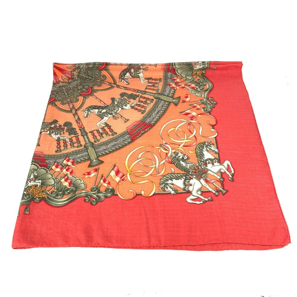 HERMES scarf Cashmere, Silk Orange LUNA PARK amusement park Calle Jean 140 Calle Jean 140