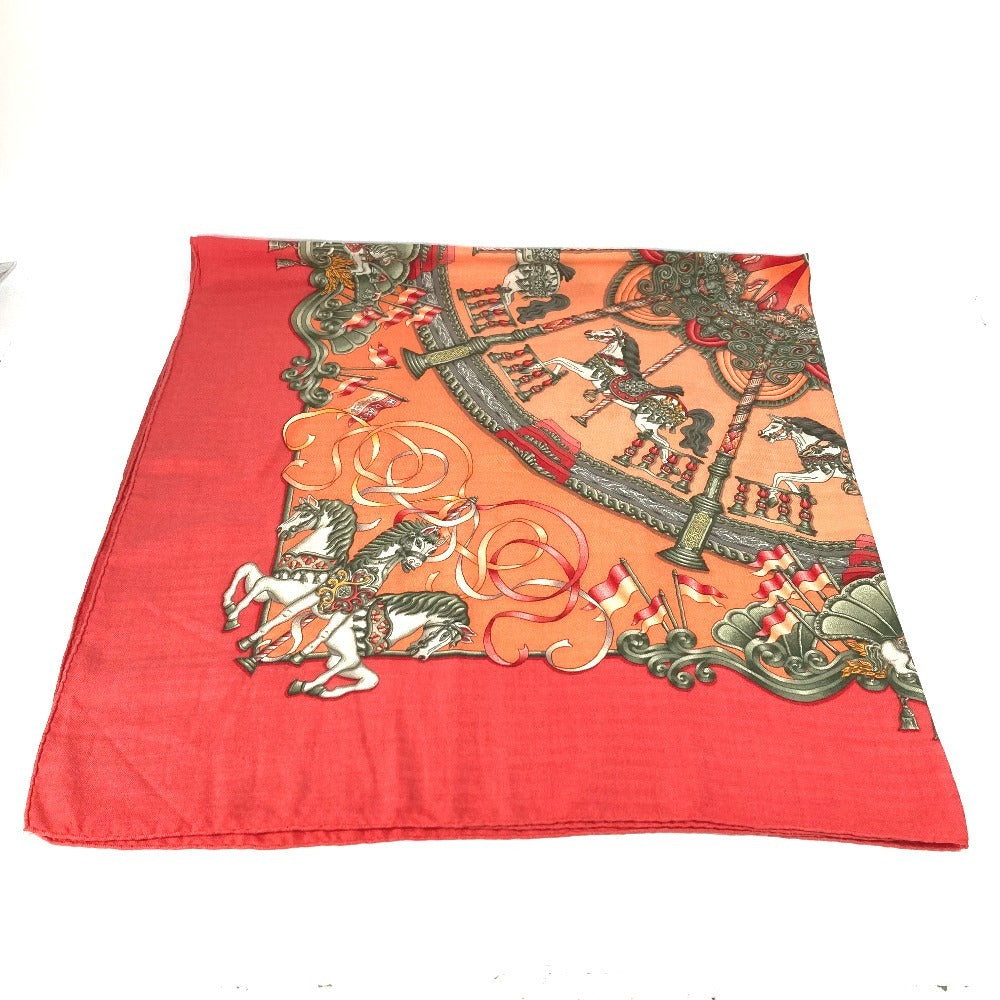 HERMES scarf Cashmere, Silk Orange LUNA PARK amusement park Calle Jean 140 Calle Jean 140