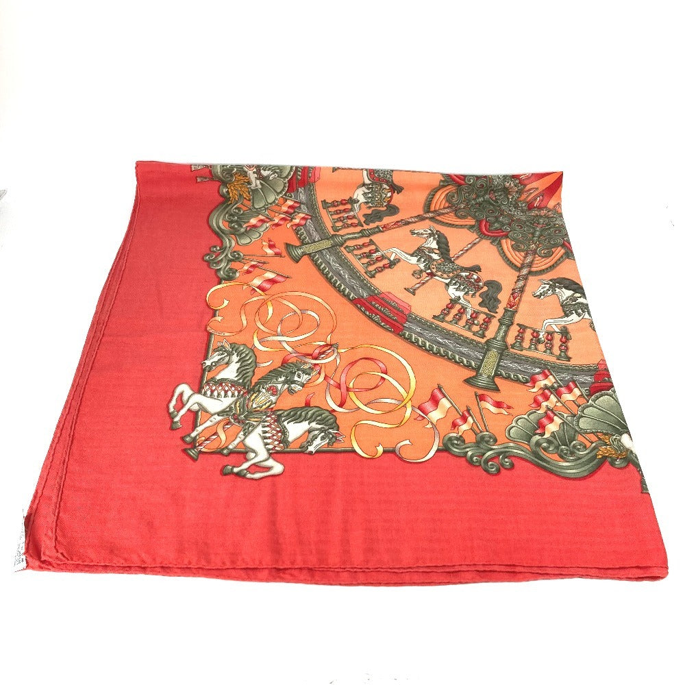 HERMES scarf Cashmere, Silk Orange LUNA PARK amusement park Calle Jean 140 Calle Jean 140