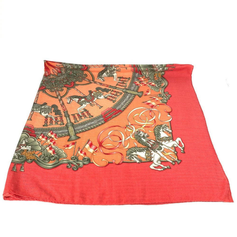 HERMES scarf Cashmere, Silk Orange LUNA PARK amusement park Calle Jean 140 Calle Jean 140