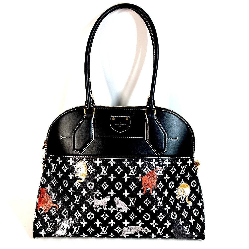 LOUIS VUITTON Shoulder Bag M44403 leather black Catgram Cat Grace Coddington Collaboration Alma Soup