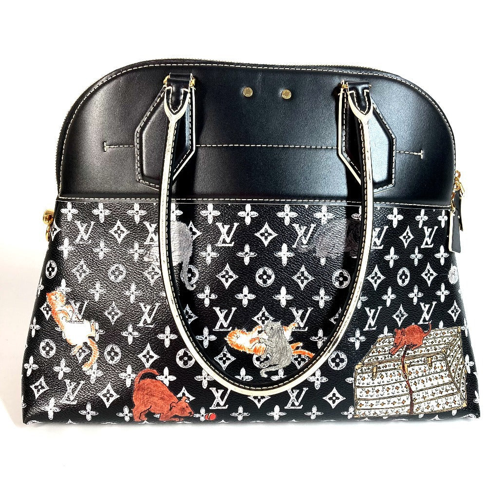 LOUIS VUITTON Shoulder Bag M44403 leather black Catgram Cat Grace Coddington Collaboration Alma Soup