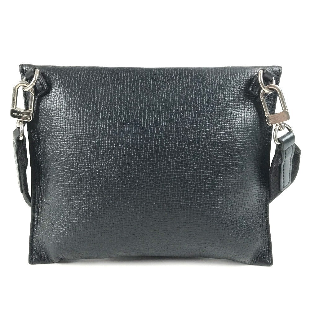 LOUIS VUITTON Shoulder Bag M81013 Monogram denim, Taurillon Clemence leather black LV Squared Collection Trio Pouch