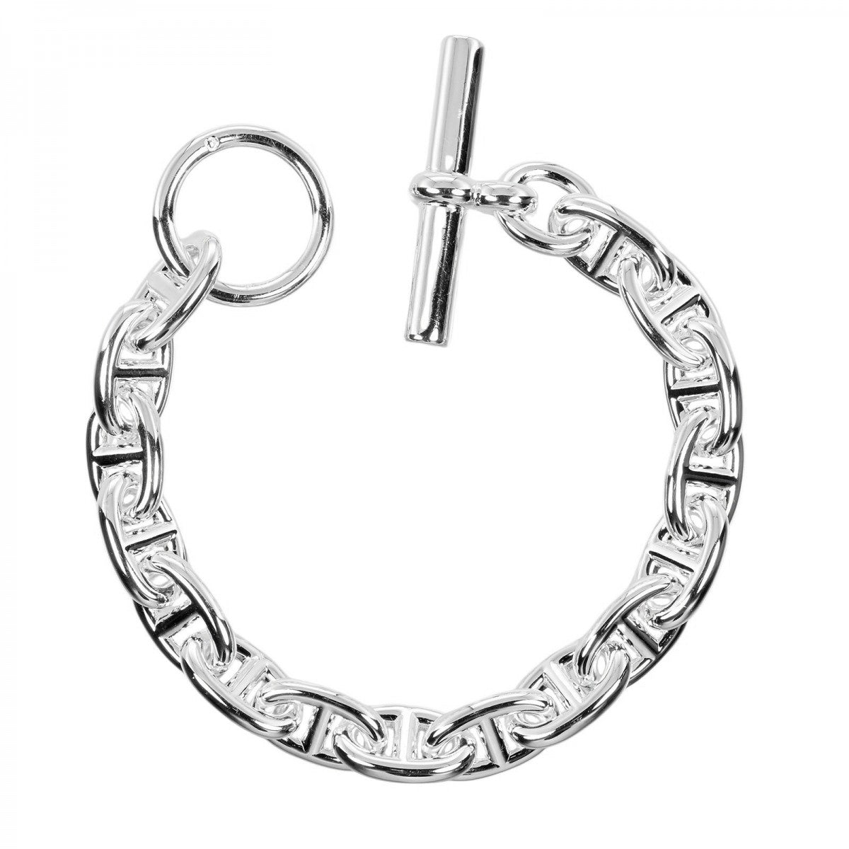 HERMES bracelet Silver925 Silver Circumference of Wristaround5.5" Chene Dunkle PM Women