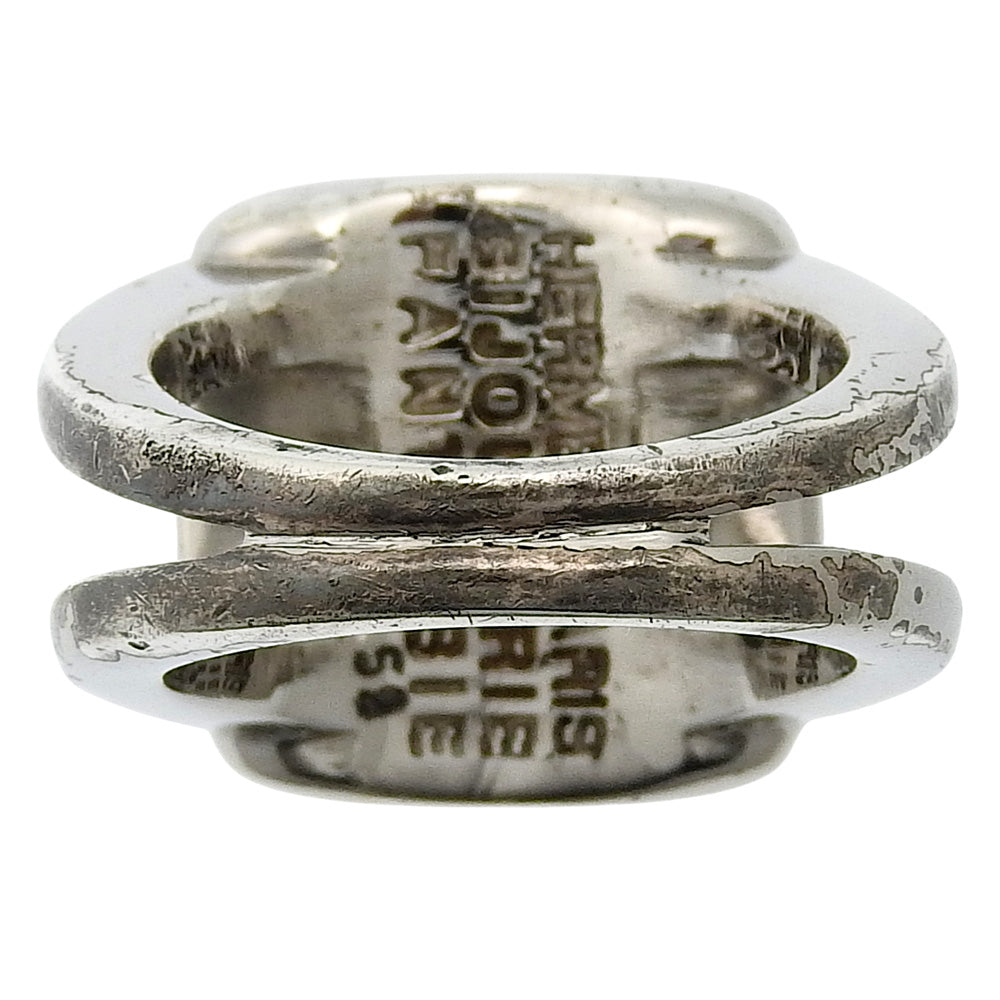 HERMES Ring Metal, Shell Silver BIJOUTERIE FANTAISIE Corozo Series 52