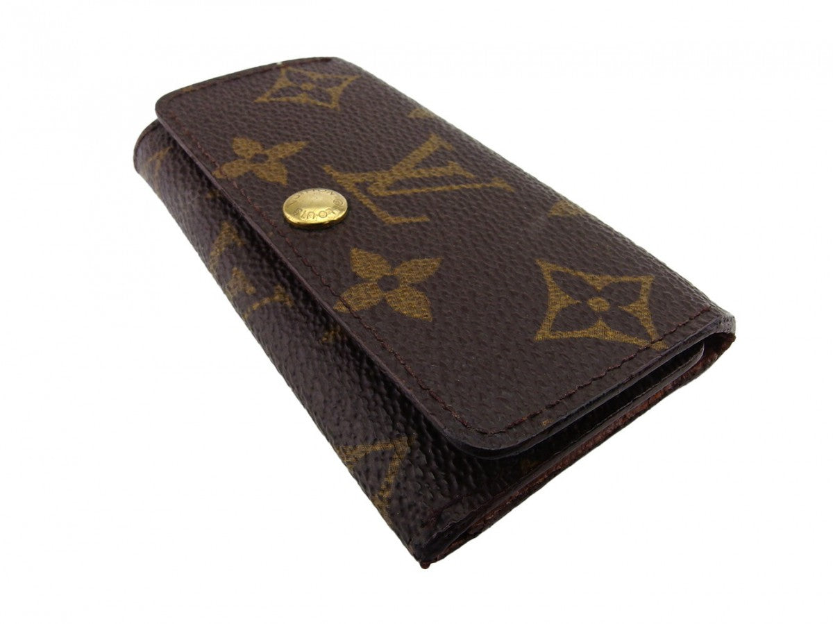 LOUIS VUITTON Key case Key holder  M62631 Brown beige gold Multicles4