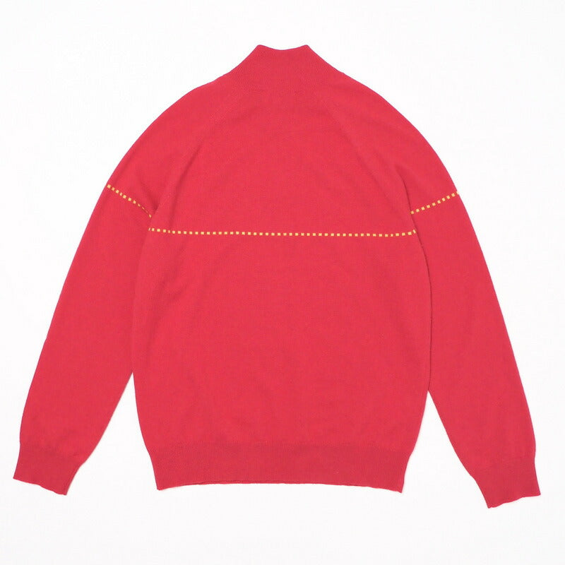 HERMES sweater Cashmere 100% Pink type/Yellow (Orange) type mens XL