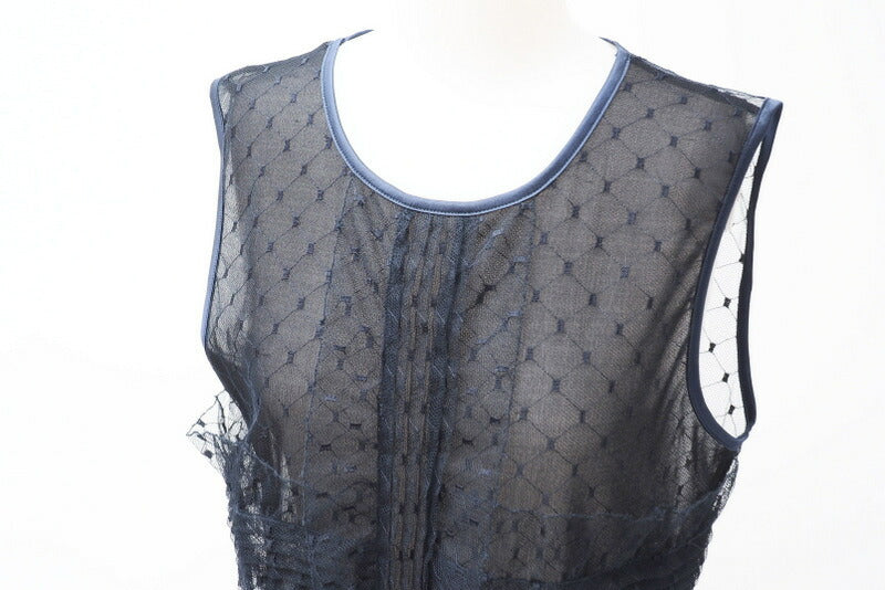 CHANEL blouse 100% polyamide, 100% silk, 95% silk, 5% spandex Navy Women S|M