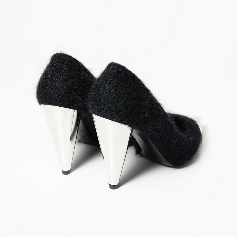 LOUIS VUITTON pumps 1A93L4 mohair Black / Silver Women 37.5