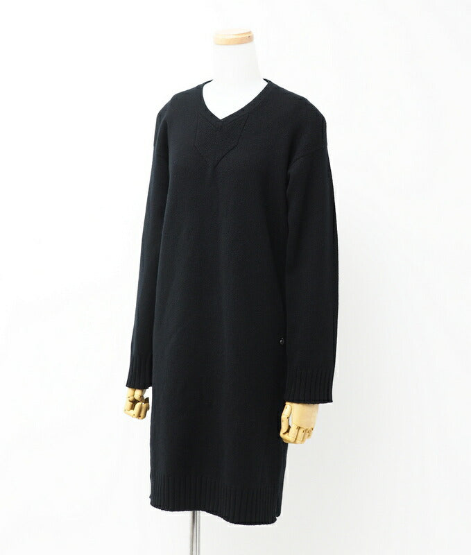 HERMES one piece 87-7702 cashmere black Women 36