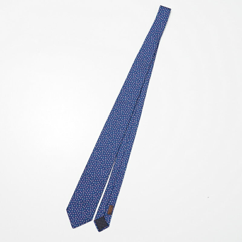 HERMES tie 659282T 100% silk Navy mens