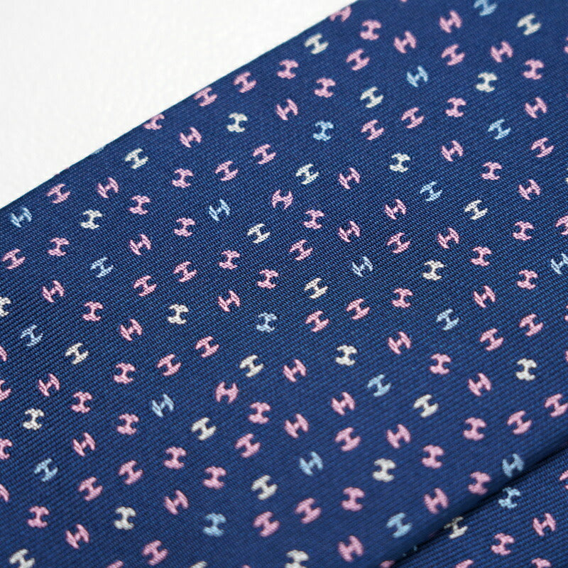HERMES tie 659282T 100% silk Navy mens