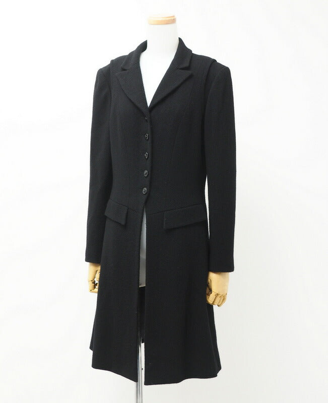 CHANEL coat P29407V19403 wool black 38